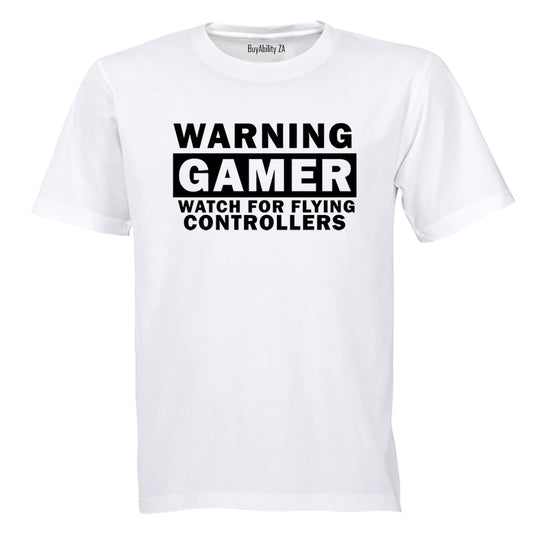 Warning Gamer - Adults - T-Shirt - BuyAbility South Africa