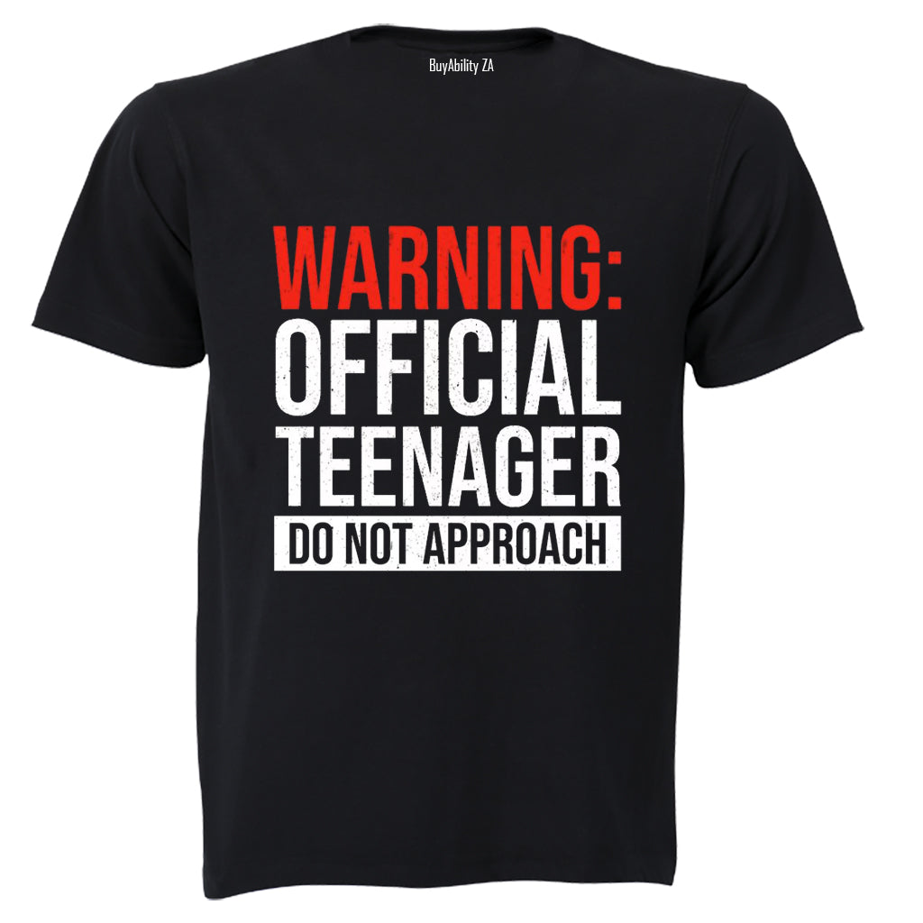Warning Official Teenager - Kids T-Shirt - BuyAbility South Africa