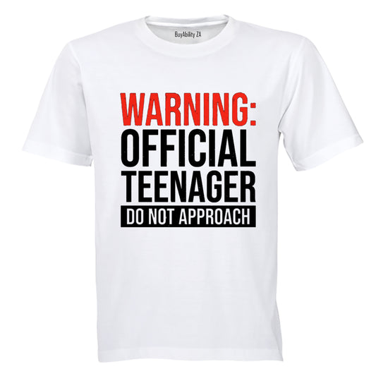 Warning Official Teenager - Kids T-Shirt - BuyAbility South Africa