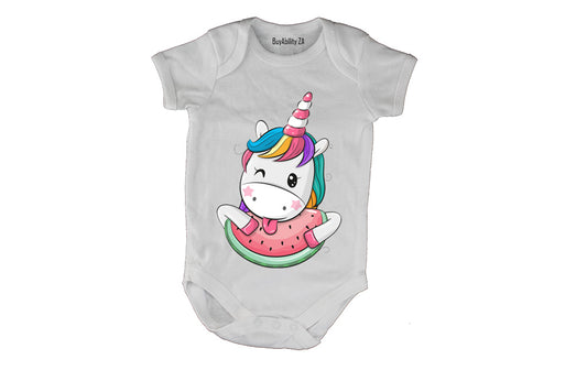 Watermelon Unicorn - Baby Grow
