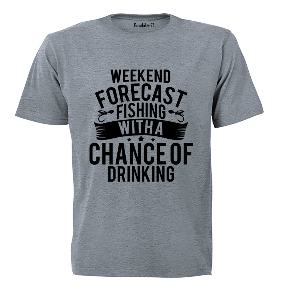 Weekend Forecast - Fishing - Adults - T-Shirt - BuyAbility South Africa