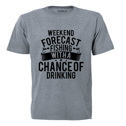 Weekend Forecast - Fishing - Adults - T-Shirt - BuyAbility South Africa