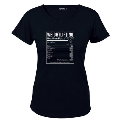 Weightlifting Nutrition Facts - Ladies - T-Shirt - BuyAbility South Africa