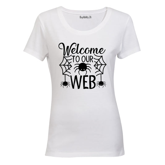 Welcome To Our Web - Halloween - Ladies - T-Shirt