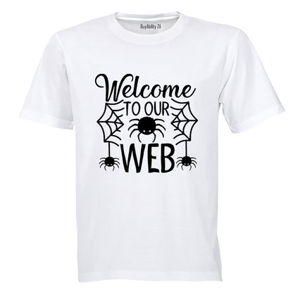 Welcome To Our Web - Halloween - Adults - T-Shirt