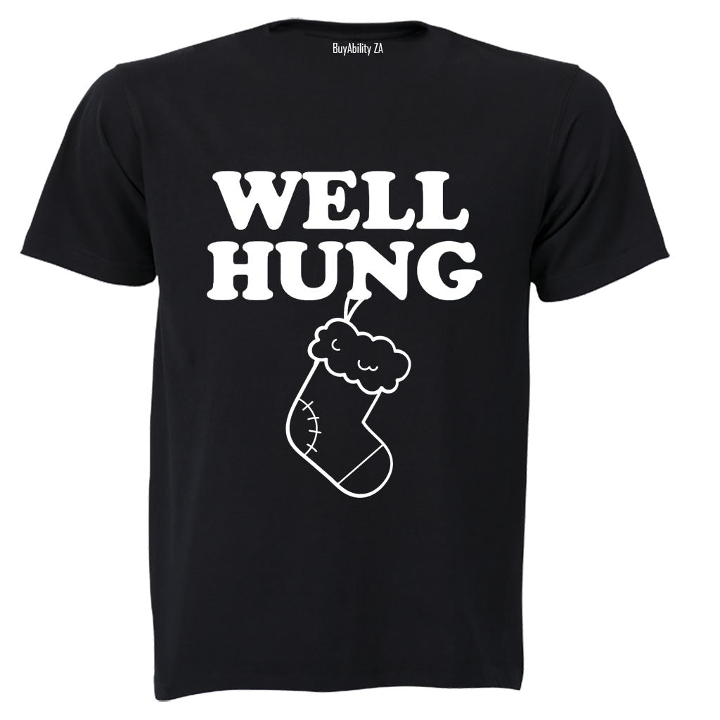 Well Hung Christmas Stocking - Adults - T-Shirt