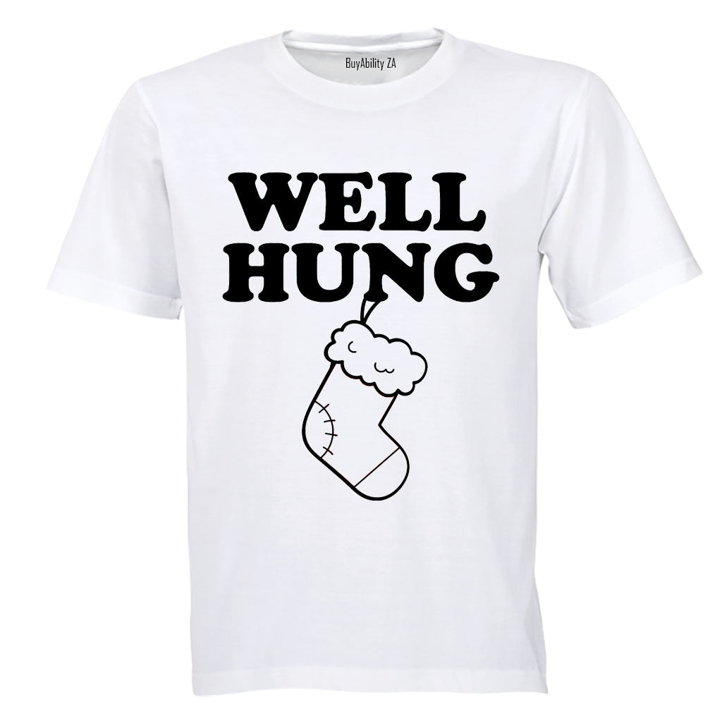 Well Hung Christmas Stocking - Adults - T-Shirt