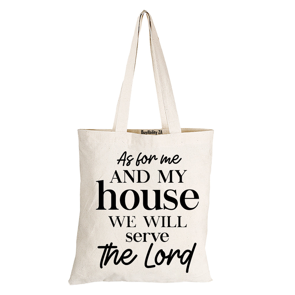 We Will Serve The Lord - Eco-Cotton Natural Fibre Bag - BuyAbility South Africa