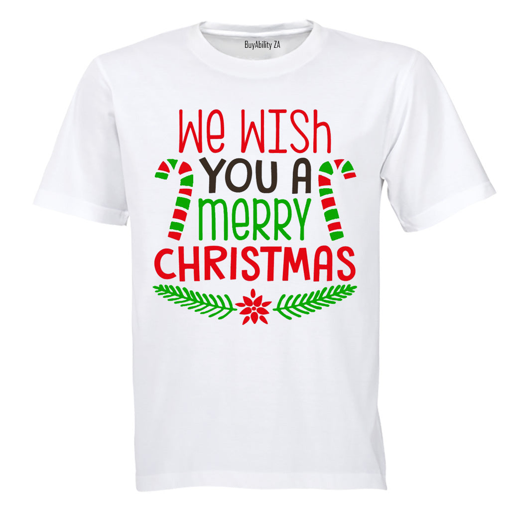 We Wish You a Merry Christmas - Colourful - Kids T-Shirt - BuyAbility