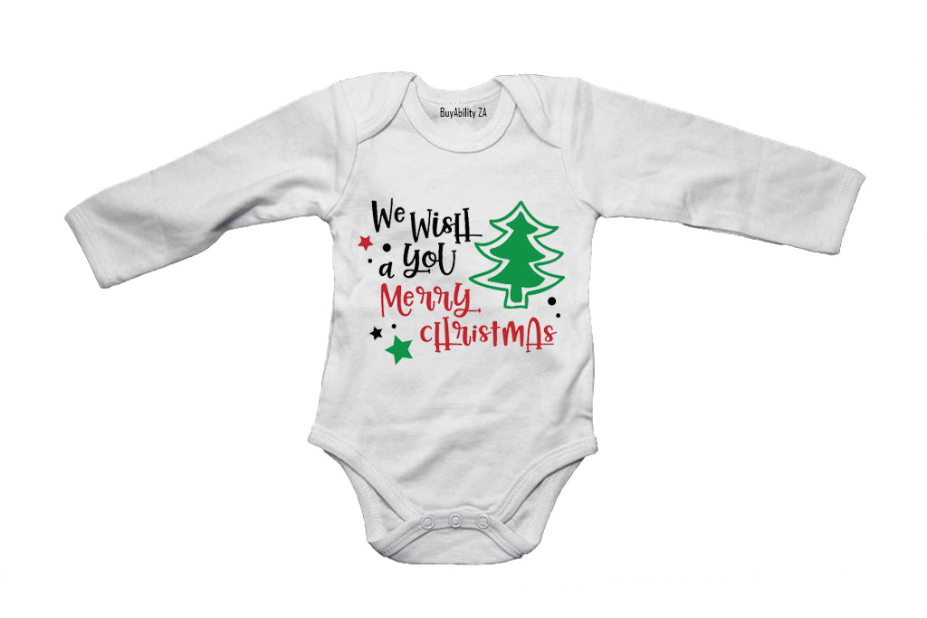 We Wish You a Merry Christmas - Tree - Baby Grow