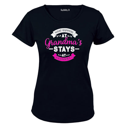 What Happens at Grandma's House.. - Ladies - T-Shirt - BuyAbility