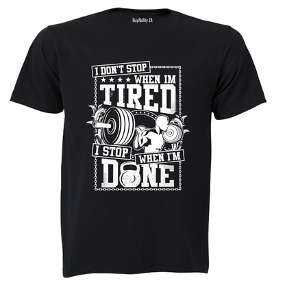 When I'm Done GYM - Adults - T-Shirt - BuyAbility South Africa