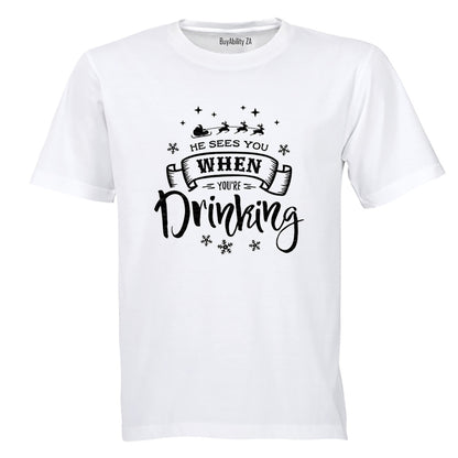 When You're Drinking - Christmas - Adults - T-Shirt
