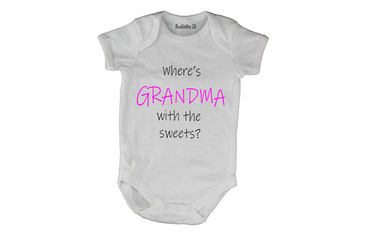Where's Grandma with the Sweets? - Baby Grow