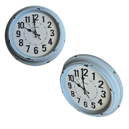 White with Black - Antique Rustic Vintage Clock