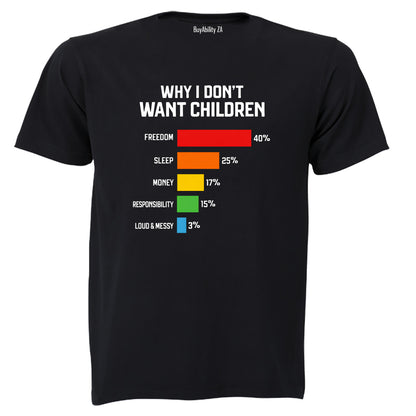 Why I Don't Want Children - Adults - T-Shirt - BuyAbility South Africa