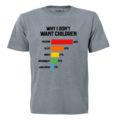 Why I Don't Want Children - Adults - T-Shirt - BuyAbility South Africa