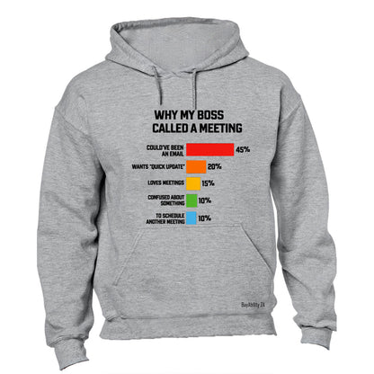 Why My Boss Called A Meeting - Hoodie - BuyAbility South Africa