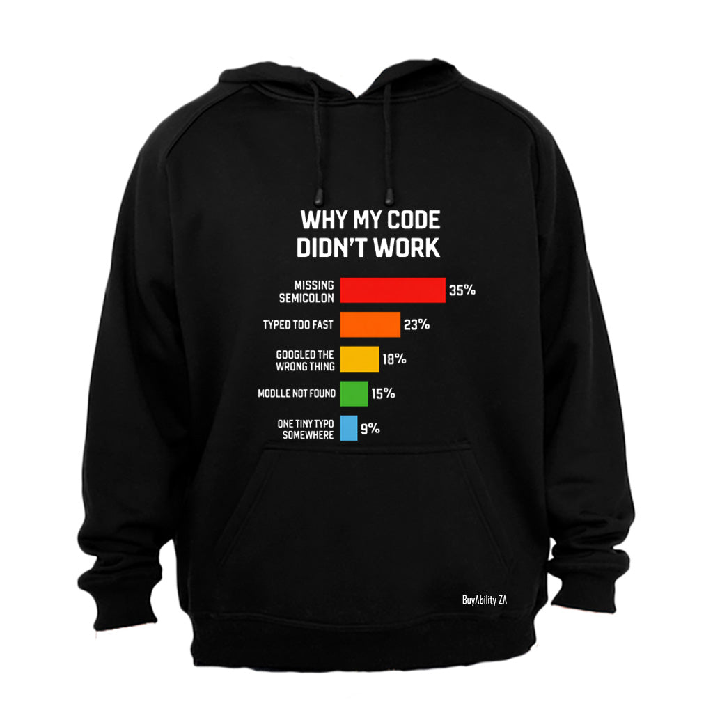 Why My Code Didn't Work - Hoodie - BuyAbility South Africa