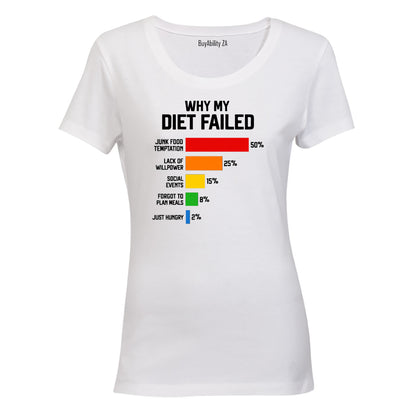 Why My Diet Failed - Ladies - T-Shirt - BuyAbility South Africa