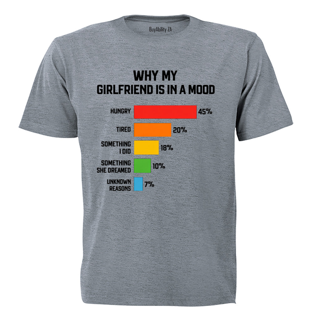 Why My Girlfriend is in a Mood - Adults - T-Shirt - BuyAbility South Africa