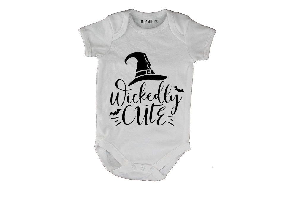 Wickedly Cute - Hat - Halloween - Baby Grow