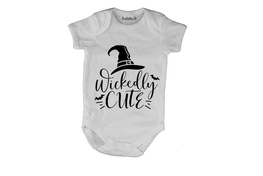 Wickedly Cute - Hat - Halloween - Baby Grow