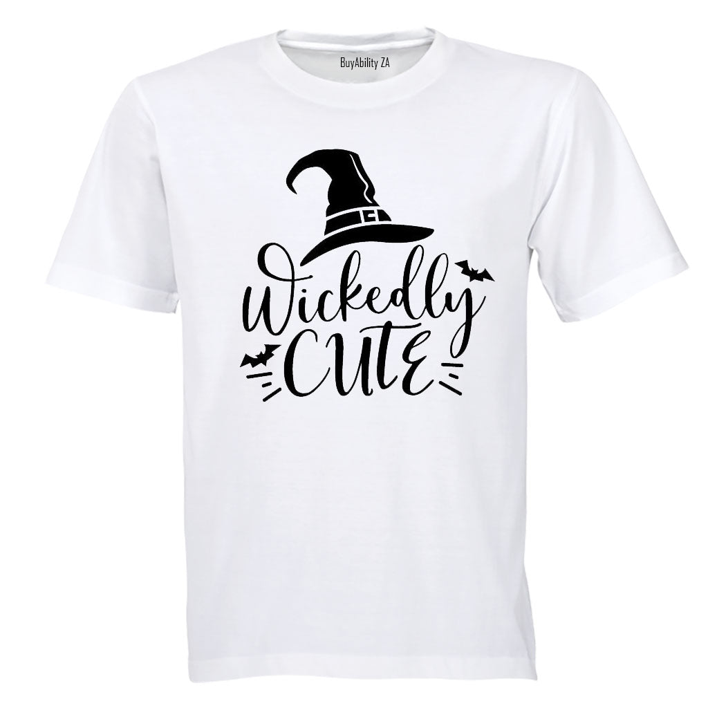 Wickedly Cute - Hat - Halloween - Kids T-Shirt