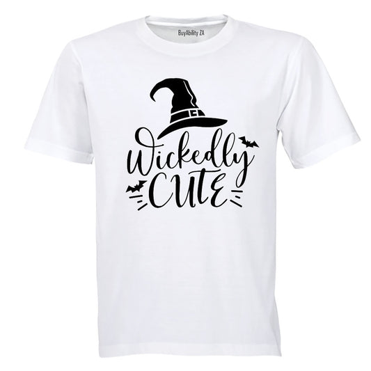 Wickedly Cute - Hat - Halloween - Kids T-Shirt