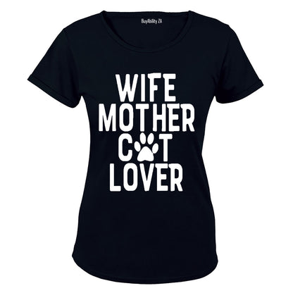 Wife - Mother - Cat Lover - Ladies - T-Shirt