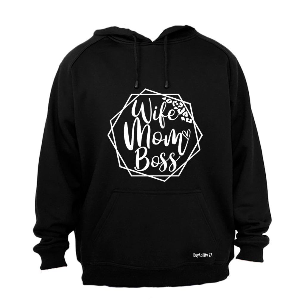 Wife. Mom. Boss. - Shape - Hoodie - BuyAbility South Africa