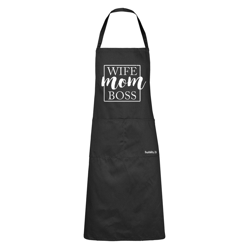 Wife. Mom. Boss - Square - Apron