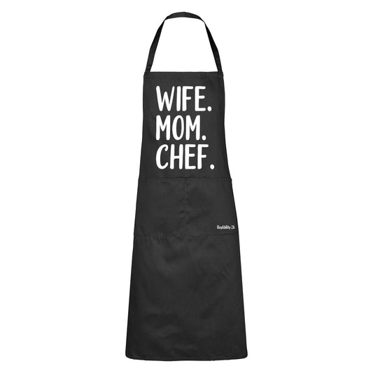 Wife. Mom. CHEF - Apron