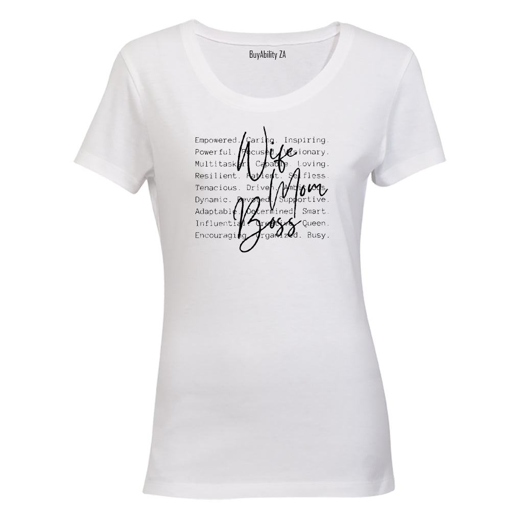 Wife Mom Boss Defined - Ladies - T-Shirt - BuyAbility South Africa