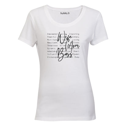 Wife Mom Boss Defined - Ladies - T-Shirt - BuyAbility South Africa