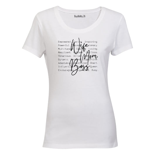 Wife Mom Boss Defined - Ladies - T-Shirt - BuyAbility South Africa