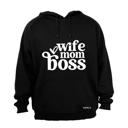 Wife Mom Boss Heart - Hoodie - BuyAbility South Africa