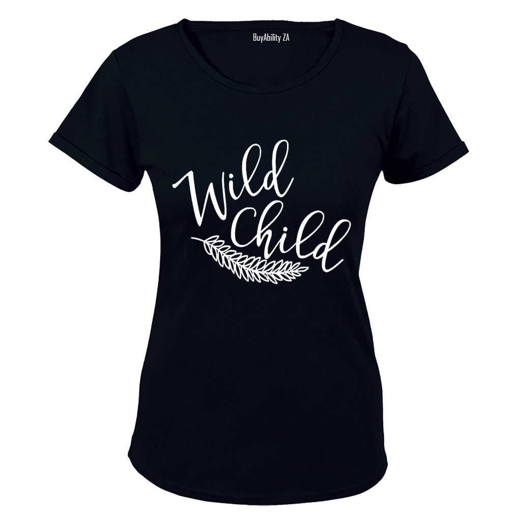 Wild Child - Feather - Ladies - T-Shirt - BuyAbility