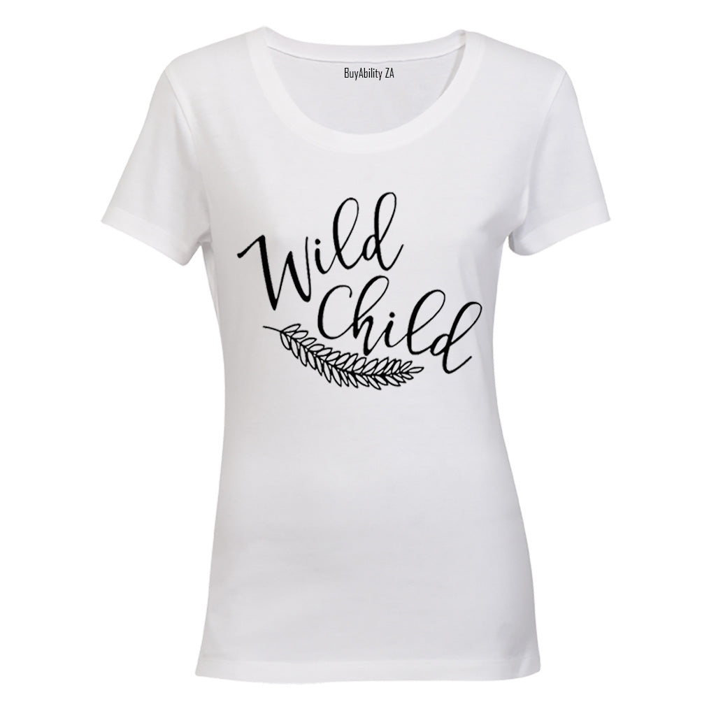 Wild Child - Feather - Ladies - T-Shirt - BuyAbility