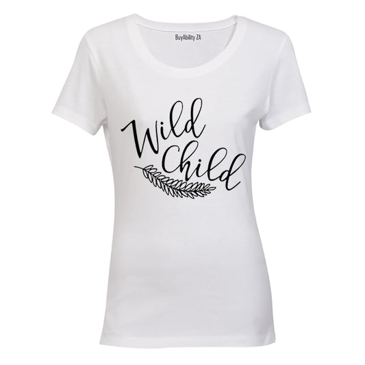 Wild Child - Feather - Ladies - T-Shirt - BuyAbility