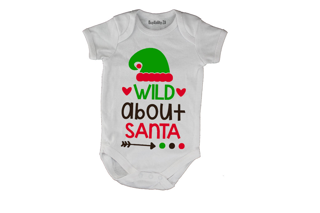 Wild About Santa - Christmas - Baby Grow
