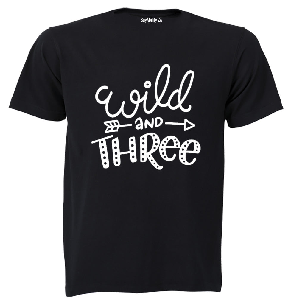 Wild and Three - Kids T-Shirt