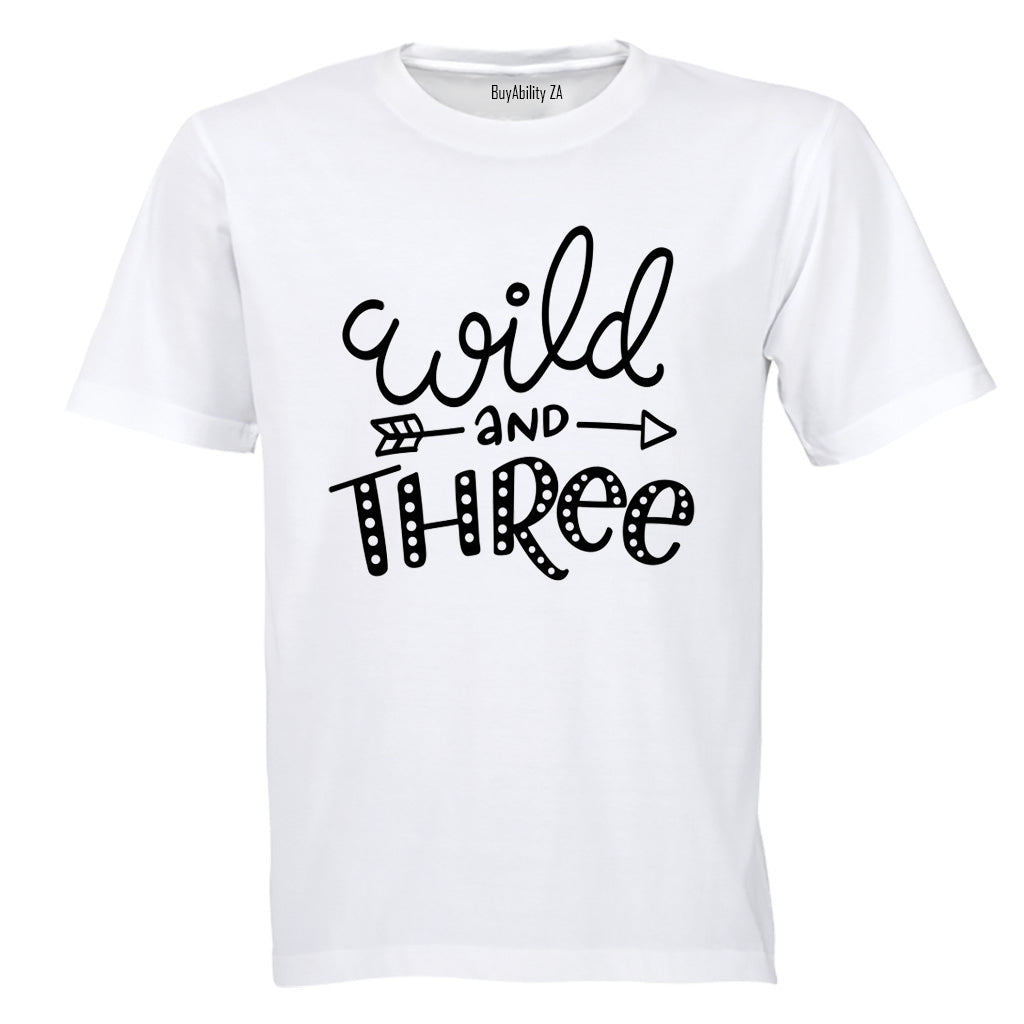 Wild and Three - Kids T-Shirt