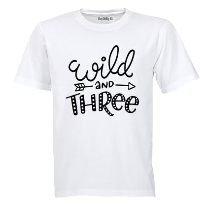 Wild and Three - Kids T-Shirt