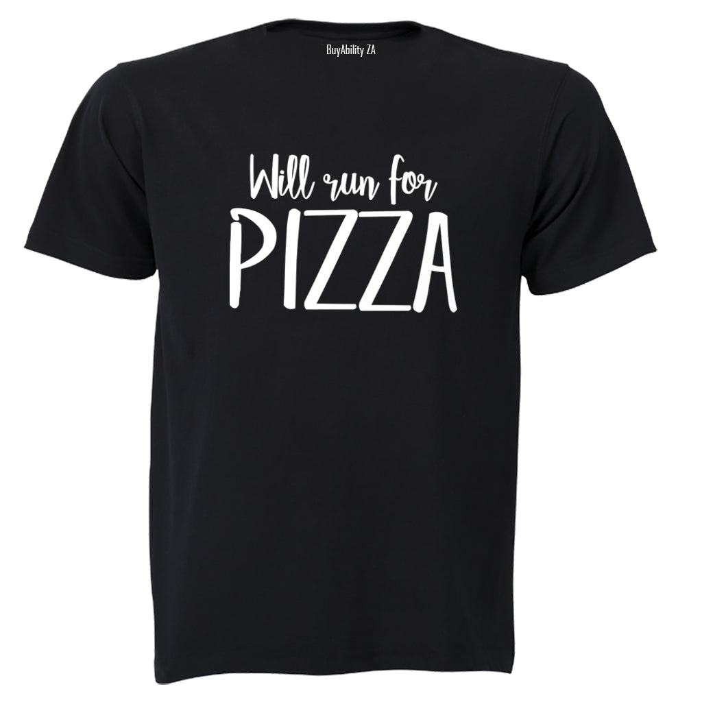 Will Run for Pizza - Adults - T-Shirt - BuyAbility South Africa