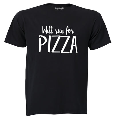 Will Run for Pizza - Adults - T-Shirt - BuyAbility South Africa