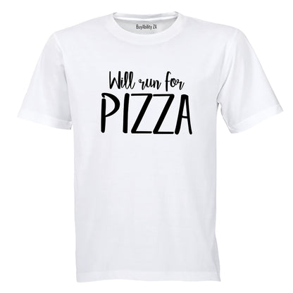Will Run for Pizza - Adults - T-Shirt - BuyAbility South Africa
