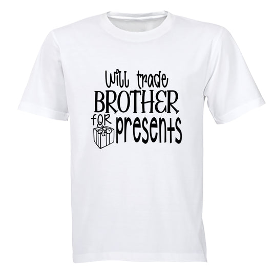 Will Trade Brother For Presents - Christmas - Kids T-Shirt - BuyAbility South Africa