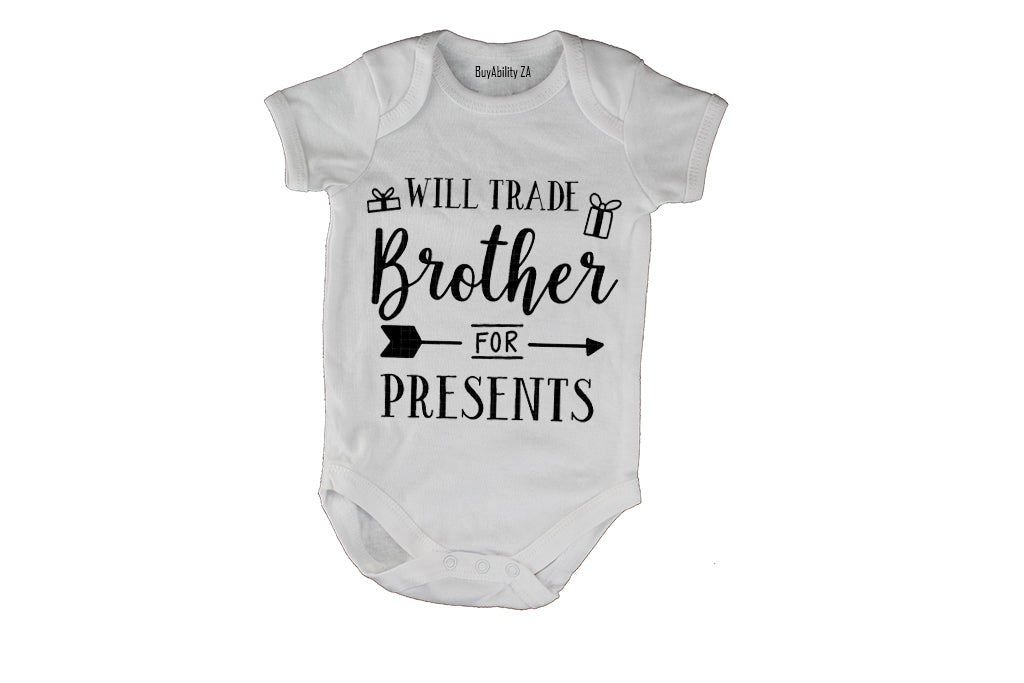 Will Trade Brother for Presents - Christmas Arrow - Baby Grow
