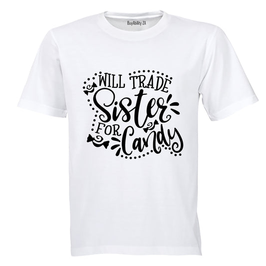 Will Trade Sister for Candy - Halloween - Kids T-Shirt